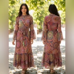 ALEXIS Charisma Maxi Dress in Mystic Paisley Print Flounce